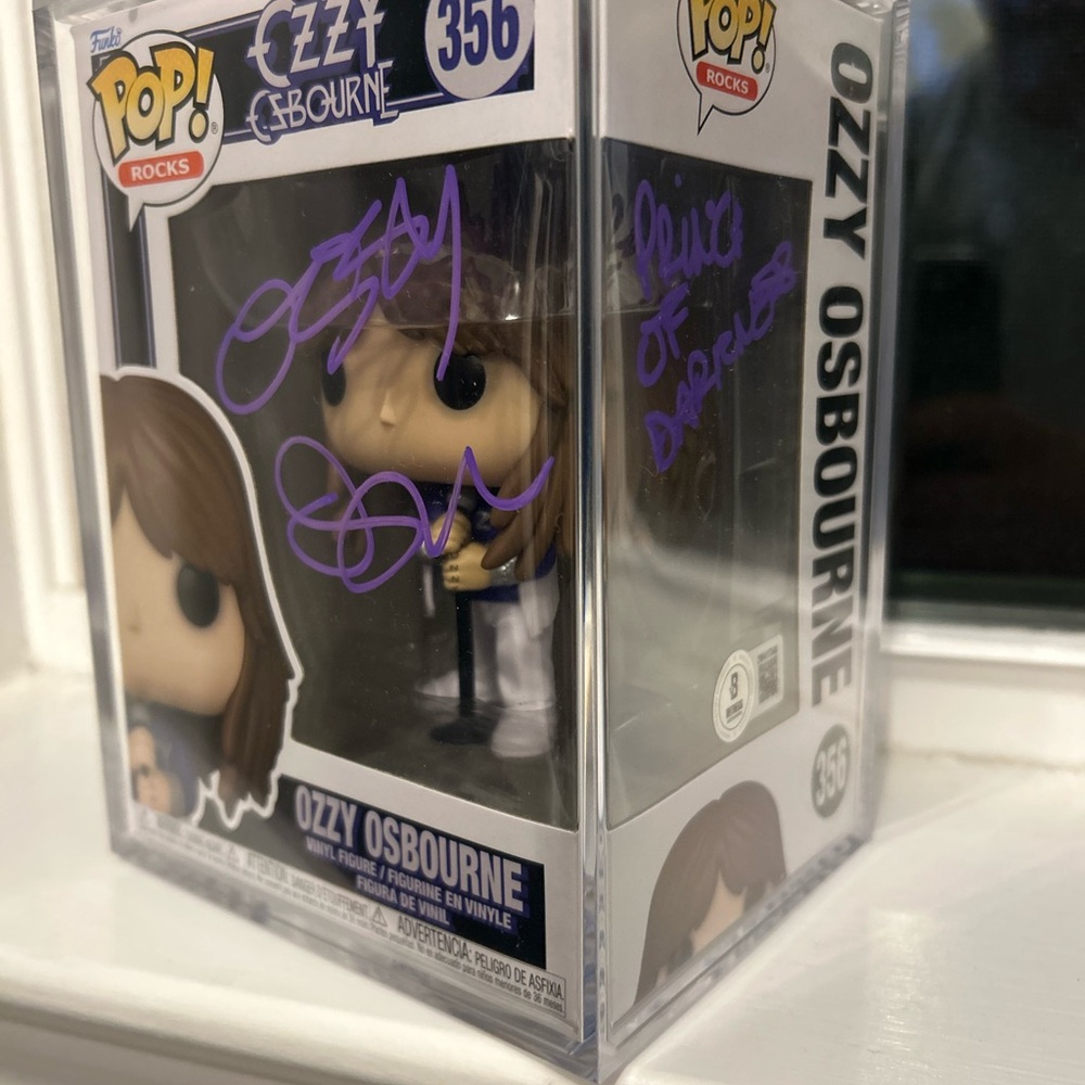 Funko Pop Rocks Figure with Purple Signature